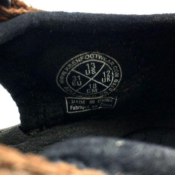 Keen Brown Waterproof Closed Toe Hook Loop Sport Sandals - Youth Kids Size 13 - Picture 7 of 7